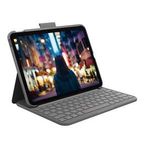 Logitech Slim Folio Keyboard Case for iPad 10.9 (10th Gen) Oxford Grey 920-011432 with 1YR Warranty