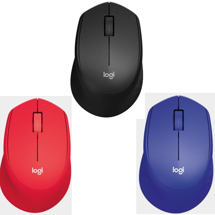 Logitech M331 Wireless Silent Mouse Black / Blue/ Red [ GET FREE Mouse PAd ]