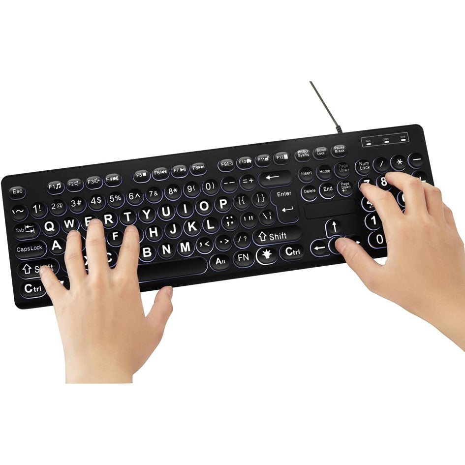 Large Letter Print Keyboard / Big Letter Keyboard Print MC-K315 USb Wi ...