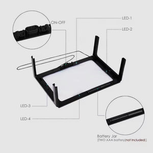 Magnifying Glass, Book Magnifier Full Page Hands Free 3X LED Page Magnifier for Elder, Foldable Lighted Magnifier for ReadingHands Free 3x Mat and Neck Cord MF216