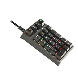 Mechanical USB Wired Numeric Keypad with LED Backlit and Calculator Function / Mechanical Number Pad K21