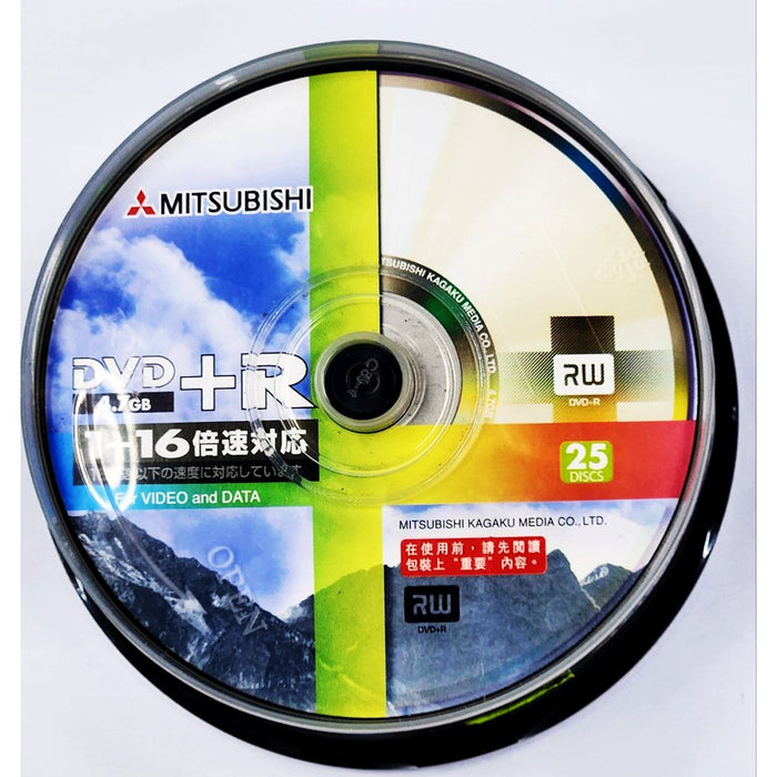 DVD+R Mitsubishi 25PCS CDTR47CBU25T16