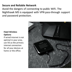 NETGEAR Nighthawk M5 Mobile Router with WiFi 6 (MR5200) Ultrafast 5G  Connect up to 32 Devices / Unlocked/2YRS Warranty