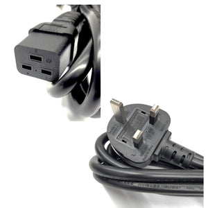 1.5mm2 C19 to UK SG Power Cord 3Pin 1.8Meter Lan Yue / C19 Power Cable 13A