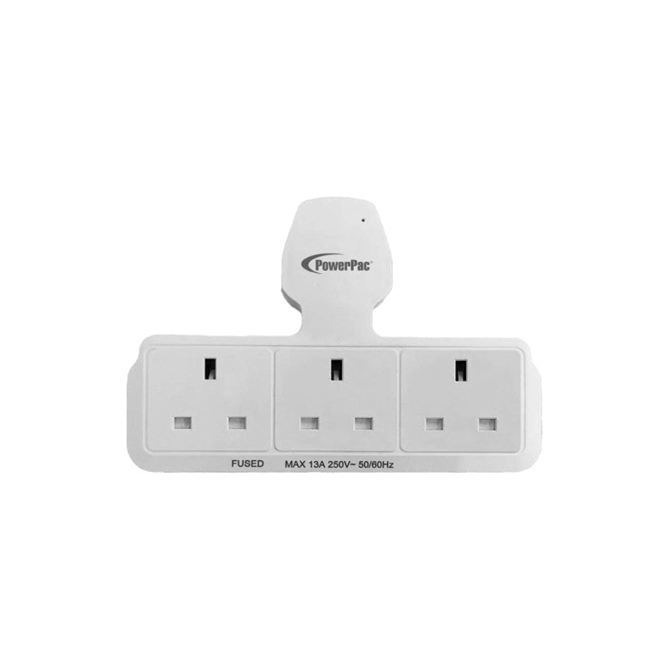 Powerpac 3Way Wall Socket Power Extension Power Socket PP277