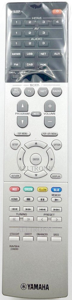 Genuine AV Receiver Remote Control RAV564 / ZZ48390  for Yamaha AV System