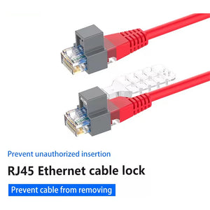 10pcs RJ45 Patch Cord Cable Lock with 1pc Key / RJ45 Locking Clips / Ethernet Cable Lock / RJ45 connector Locks /RJ45 Cable Lock