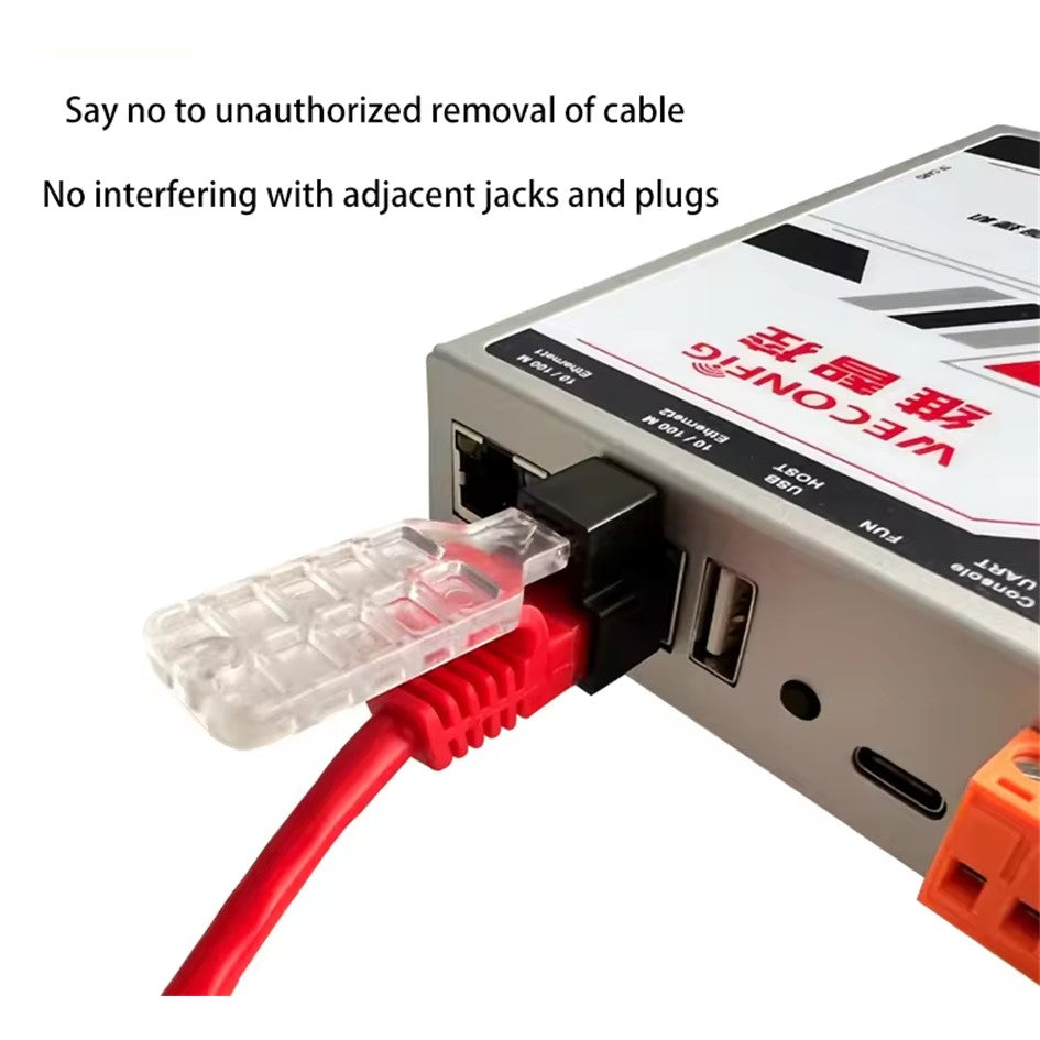 10pcs RJ45 Patch Cord Cable Lock with 1pc Key / RJ45 Locking Clips / E ...