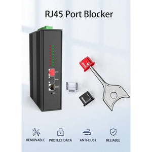 10PCS RJ45 Ethernet Lan Blocker / Locker with 1Key  / Ethernet Blocker / CAT5 Cat6 Cat7 Blocker