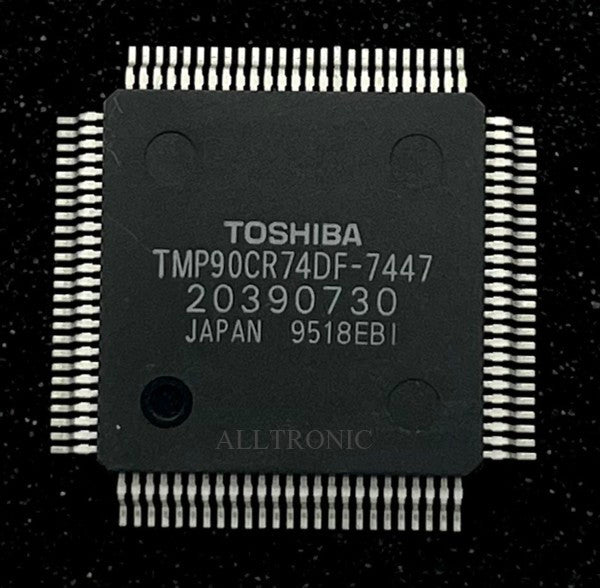 Color TV/VCR  Controller IC TMP90CR74DF-7447 = 20390730 QFP100 Toshiba