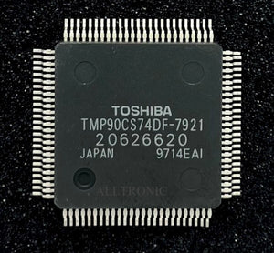 Color TV/VCR  Controller IC TMP90CS74DF-7921 = 20626620 QFP100  Toshiba