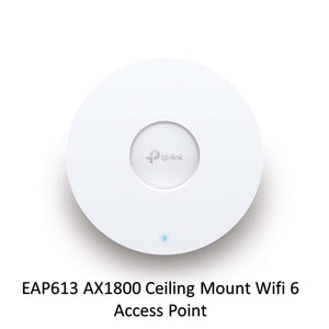 TP-Link EAP613 AX1800 Ceiling Mount WiFi 6 Access Point / TPLINK EAP 613 / 3YRS Warranty