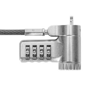 Targus Defcon Universal 3-in-1 Cable Lock Model: ASP96RGL/ Kensington®T-BarTM lock slots, Kensington® Nano lock slots, and Noble® WEDGELOCK® wedge-shaped lock slots