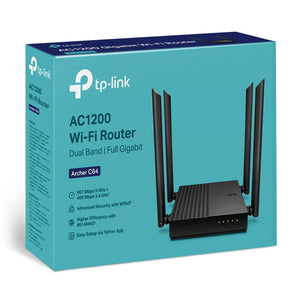 TP-Link Archer C64 AC1200 Wireless MU-MIMO Wifi Router / 3Yrs Warranty