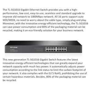 TP-Link TL-SG1016 16-Port Gigabit Desktop/Rackmount Switch