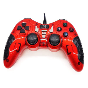 GamePad Joystick Controller USB interface N1-320 with Dual Vibration Function 12Fire Buttons 4Axis Blue Red