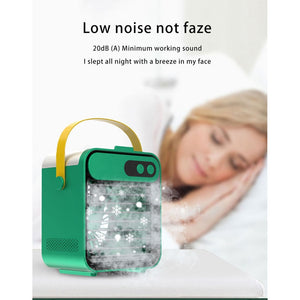USB Mini Air Con Fan, USB Rechargeable Water Cooling Fan Tabletop Portable Mini Air Cooler