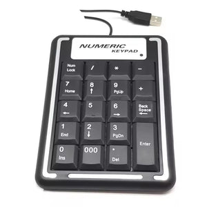 Portable Mini USB Numeric Keypad K015 19 Keys Number Pad