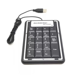 Portable Mini USB Numeric Keypad K015 19 Keys Number Pad