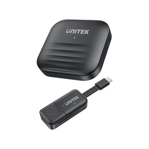 UNITEK USB-C Wireless HDMI Extender Kit Max. 1920*1080 60Hz, Up to 50M, Black / Type C Wireless HDMI Extender V1184A01