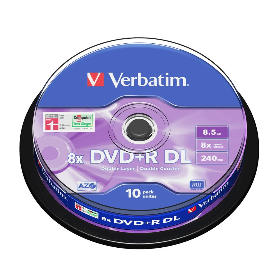 Verbatim DVD+R DL 8x 8.5Gb 10pcs #43666