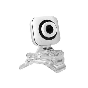 Portable HD Webcam /Video Conference Camera For Notebook and PC With Clear Mount Clip and Built in microphone White