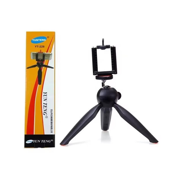 Yunteng  Portable Pocket Travel Tripod with  Mobile Phone Clip Holder YT 228