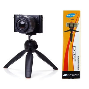 Yunteng  Portable Pocket Travel Tripod with  Mobile Phone Clip Holder YT 228