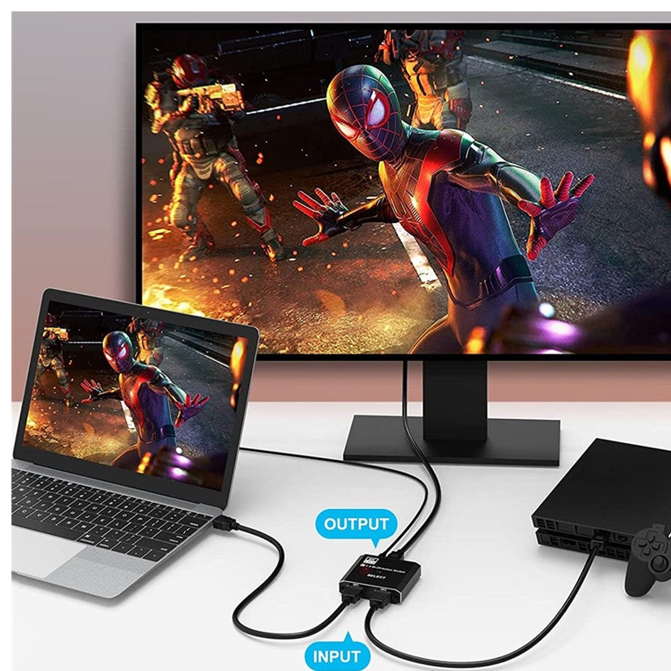 2 Port Display Port 4K 60hz Bi-directional Switch / DisplayPort Switch ...