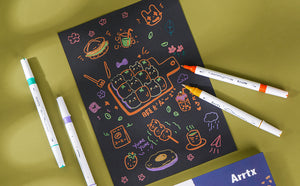 Arrtx Acrylic Marker Set of 18 (Metallic Colors)
