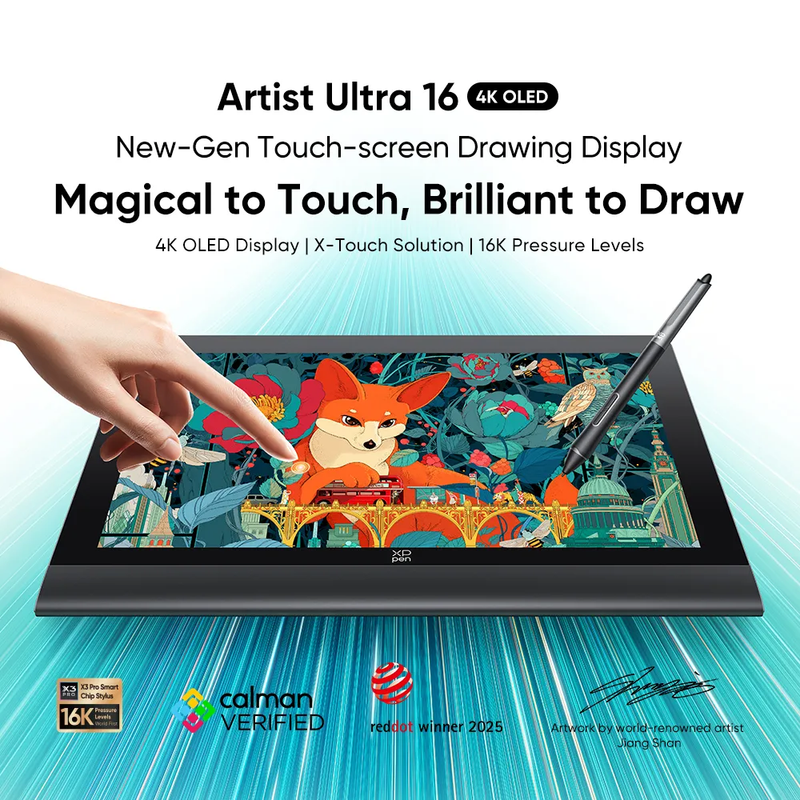 XP-Pen Artist Ultra 16 4K Display Drawing Tablet | OLED, 16K Pressure ...