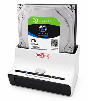 Unitek  USB3.0 + 2 X 1394B To Sata 3G Hdd Docking Station With Otb Function Y3603