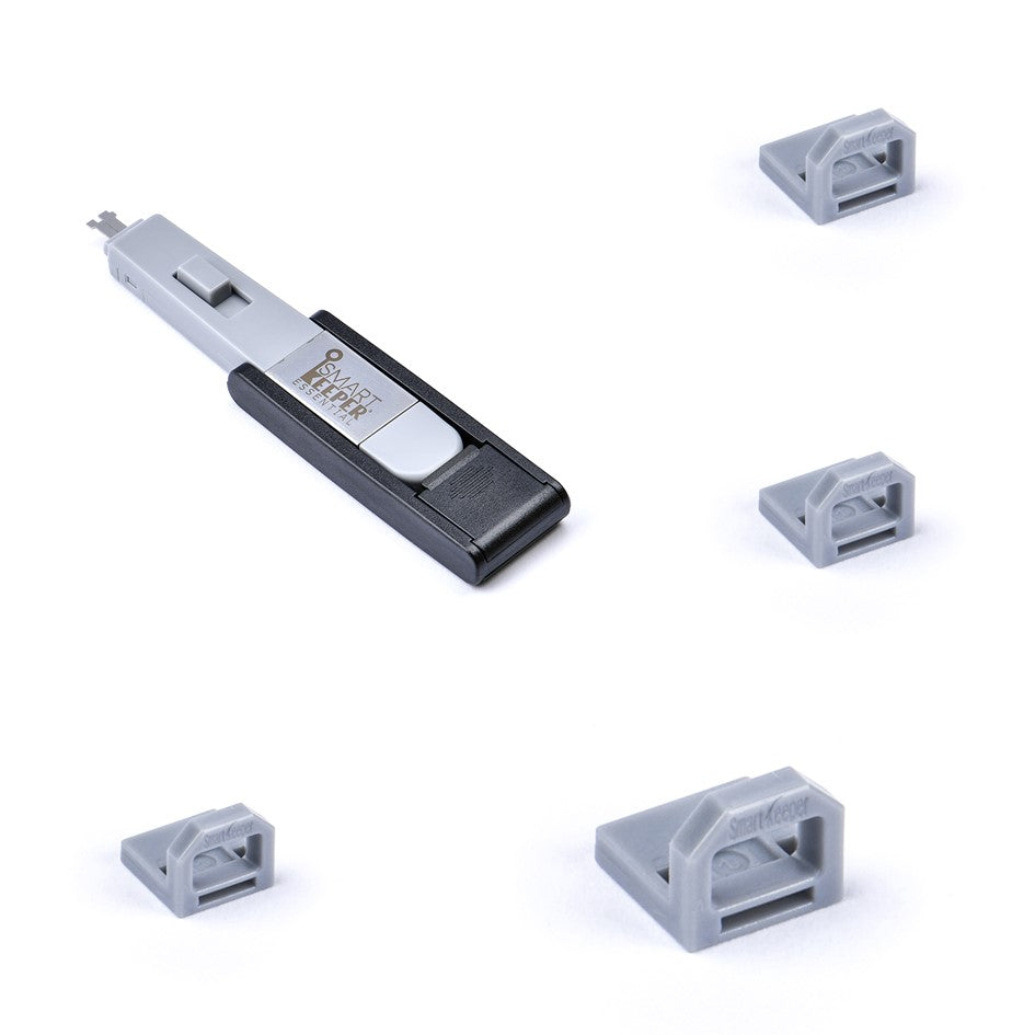 SmartKeeper 4pcs USB-B Port Blocker + 1 Key Grey / Smart Keeper USB  Type B Blocker