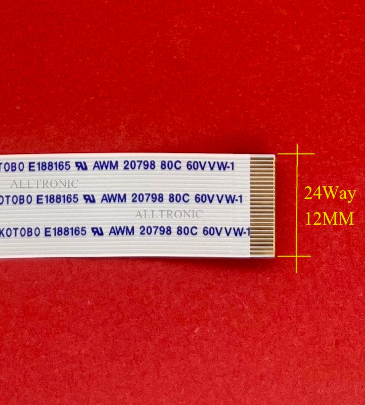 DVD Flexible cable FFC 24way x Width 12mm Pitch 0.5 for Audio CD/DVD Player