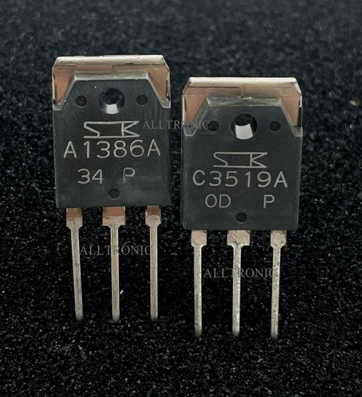 Audio Silicon PNP Power Amplifier Transistor 2SA1386A / 2SC3519A P-Rank Sanken Japan