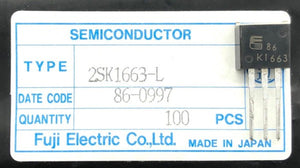 High Speed Power Switching Transistor 2SK1663-L TO220-3L Fuji Elect