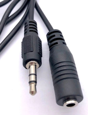 Aux Audio Cable 3.5mm Male to Female (M/F) 1.5Meter - Black
