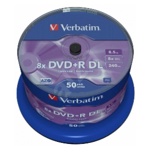 Verbatim DVD+R DL 8x 8.5Gb Matt Silver 50pcs #43758