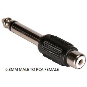 Audio Jack 6.3mm Male to 1 RCA/Phono  Female