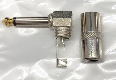 Adaptor Mono Jack 6.3mm Male 90 Degree Solder Joint