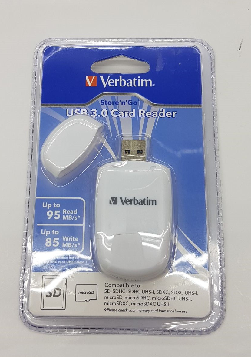 USB3.0 Card Reader Verbatim U3 White #64822