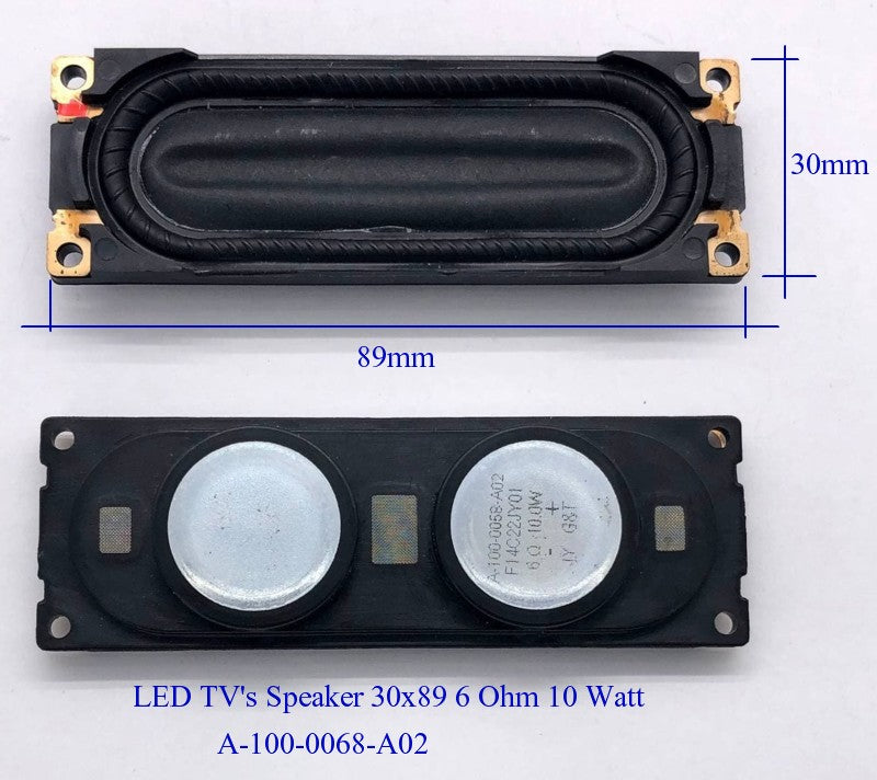LED TV Speaker A-100-0058-A02 / A1000058A02 30x89mm 6Ohm 10Watt