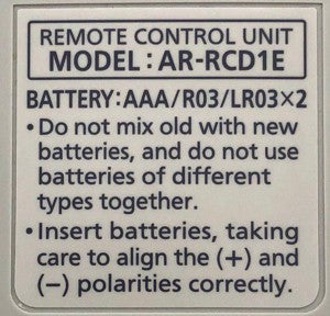 Genuine Remote Control Inverter Air Con AR-RCD1E / ARRCD1E Fujitsu