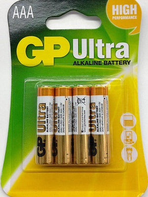 GP Alkaline Battery Size AAA LR031.5V  4 pc pak