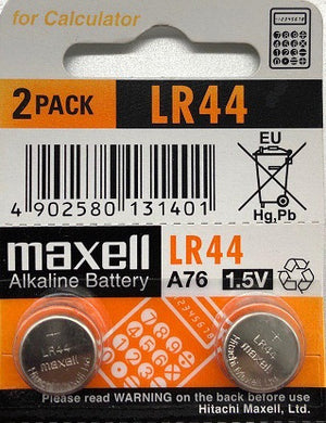 Maxell Alkaline 1.5v Battery LR44 (Caculator)