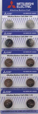 Mitsubishi Alkaline Button Cell Battery LR44 1.5V