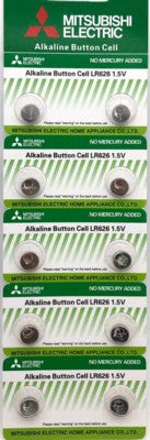 Mitsubishi Alkaline Button Cell Battery LR626 1.5V