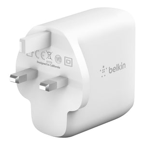 Belkin Dual USB-C PD Gan Wall Charger Model: WCH003myWH