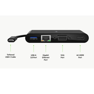 Belkin USB-C Multimedia + Charge 100W  Model: AVC004btBK