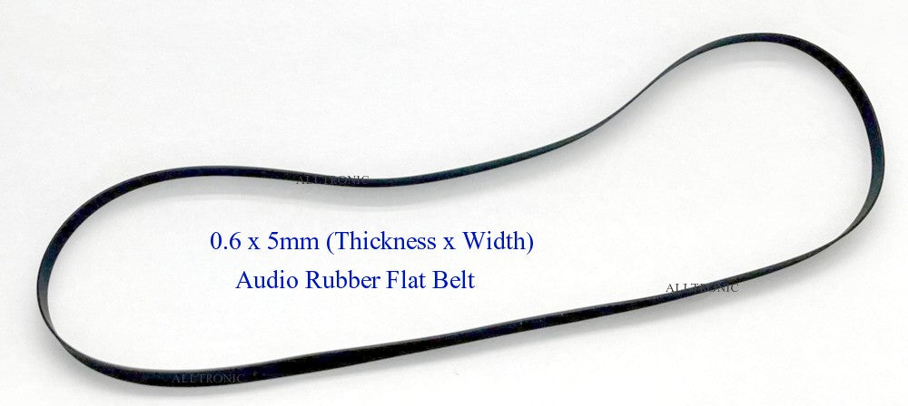 Audio Turntable Belt / Rubber Flat Belt / Belt 0.6x5mm ( I x W) for Cassette / Turntable /CD / DVD